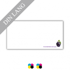 Compliment slip | 246gsm linen paper white | DIN long | 4/4-coloured